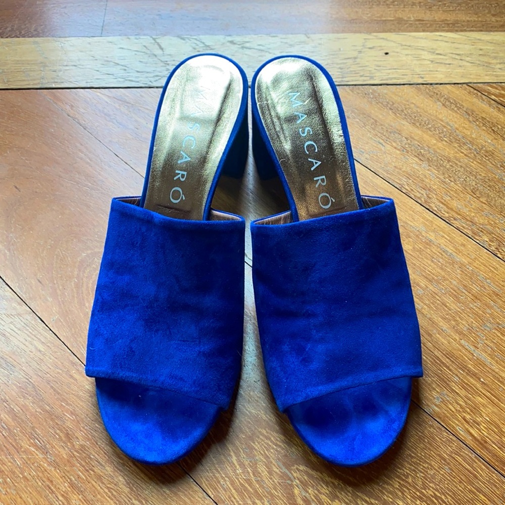 Royal blue Mascaro slides